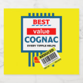 Drôle Noël Cognac Étiquette (Étiquettes simples)