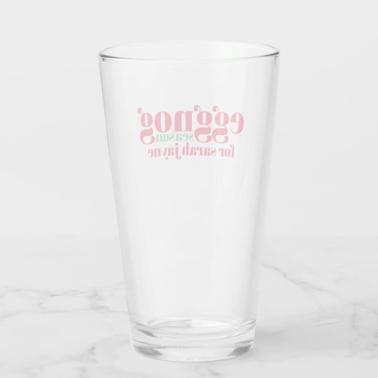 Drôle Noël Eggnog Saison Verre de vacances (Dos)