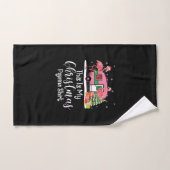 Drôle Noël Flamant rose cadeau Camper (Serviette à main)