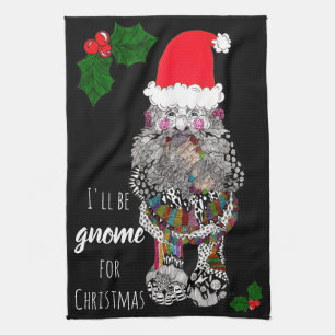 Drôle Noël Gnome Serviette de cuisine