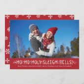 Drôle Noël Grossesse Faire-part Saint Sleigh (Devant / Derrière)