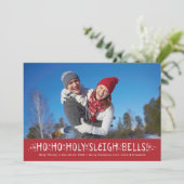 Drôle Noël Grossesse Faire-part Saint Sleigh (Debout devant)
