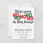 Drôle Noël Invitation de fête Ho's Open House (Devant)