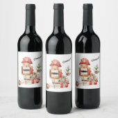 Drôle Noël Nutcracker Vin Étiquette (Bouteilles)