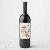 Drôle Noël Nutcracker Vin Étiquette (Devant)