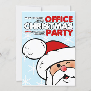Drôle Noël Office Fête Invitations