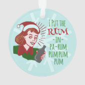 Drôle Noël Rétro Femme Boire Rum Holiday (dos)