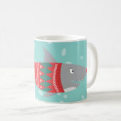 Drôle Noël Shark Coffee Mug (Devant droit)