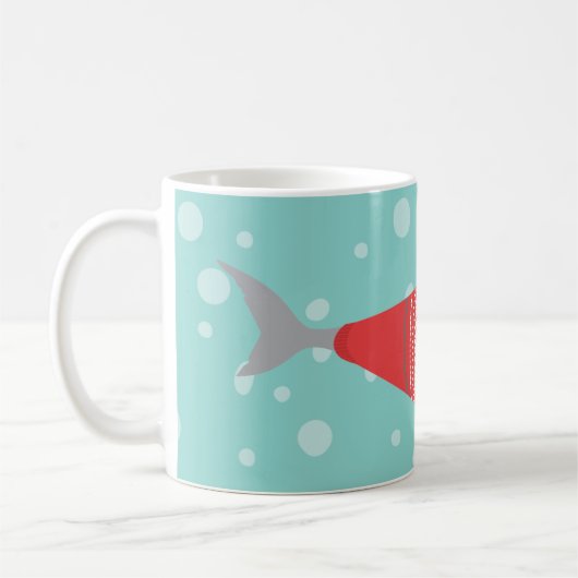 Drôle Noël Shark Coffee Mug (Gauche)