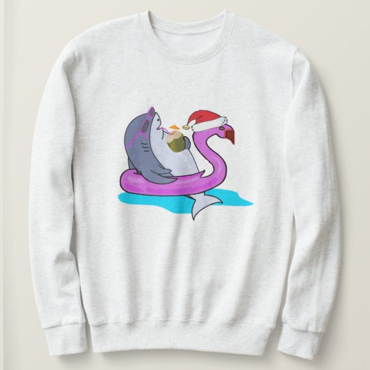 Drôle Noël Shark design sweat - shirt à capuche sw (Design devant)