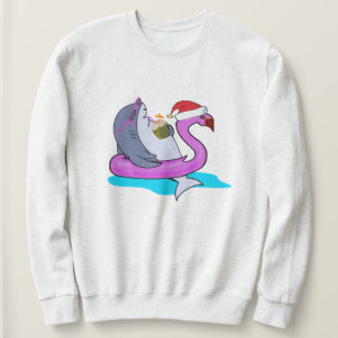 Drôle Noël Shark design sweat - shirt à capuche sw