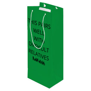 Drôle Noël Thanksgiving Vin Sac à vin Fourre-tout