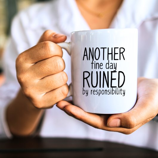 Drôle Noir + Citation Blanche Coffee Mugs