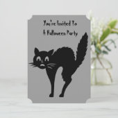 drôle noir fêté invitation de la fête halloween (Debout devant)