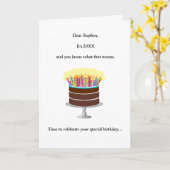 Drôle Nom-Âge-60e Anniversaire Carte de voeux (Fleur jaune)