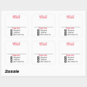 Drôle Nom de la partie Balise Badge Sticker Hugs (Feuille)