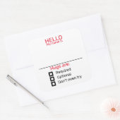 Drôle Nom de la partie Balise Badge Sticker Hugs (Enveloppe)