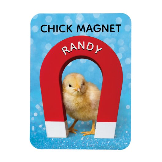 Drôle nom personnalisable Chick Magnet (Vertical)