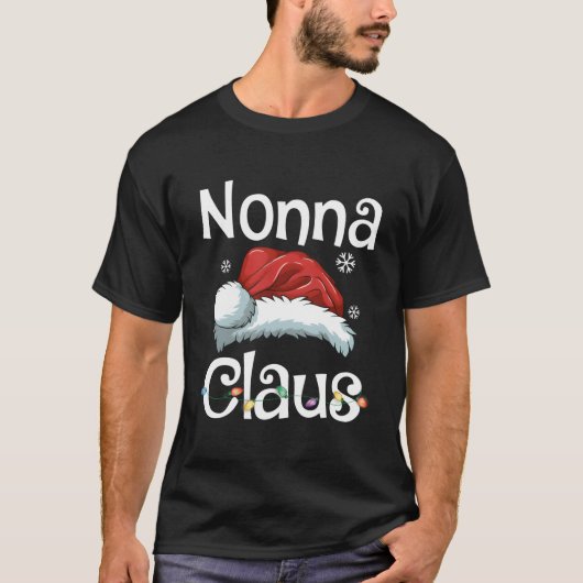 Drôle Nonna Claus Pyjamas T-shirt Noël Père Noël (Devant)