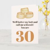 Drôle nourriture citation 30e anniversaire carte (Fleur jaune)