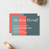 Drôle Nous Avons Déménagé ! Carte de Nouvelle Adre (Devant/Arrière en situation)