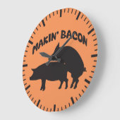 Drôle nouveauté bacon horloge murale (Angle)