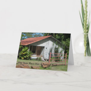 Drôle Nouvelle Carte d'Adresse Jardin clôturé.