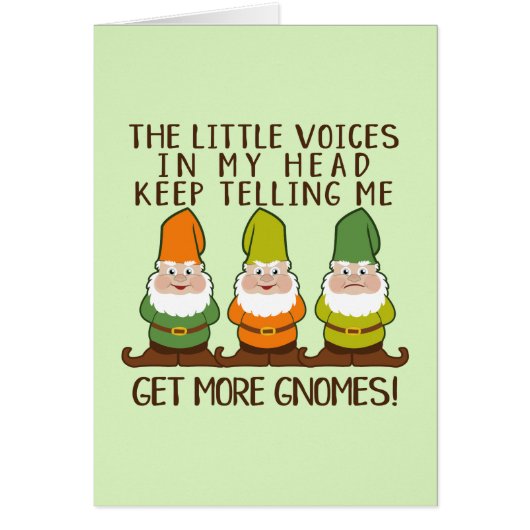 Drôle Obtenez Plus De Gnomes Pun Cartes de Voeux (Devant)
