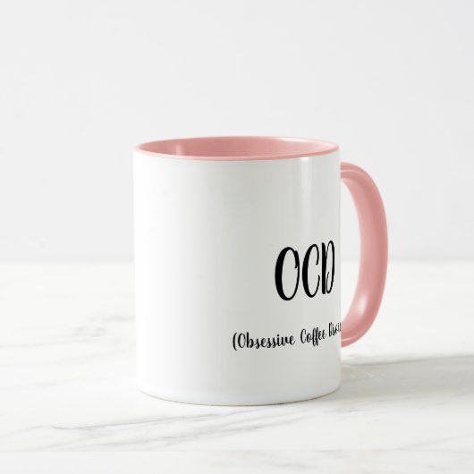 Drôle OCD café Mug (Devant droit)