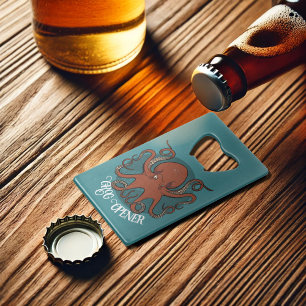 Drôle Octopus Grog Opener Red Tentacles Cartoon