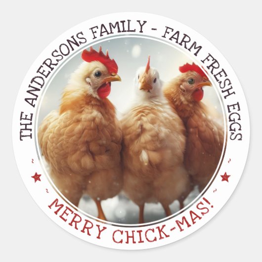 Drôle Oeuf de Noël Carton Étiquette mignons Fun Ch (Devant)