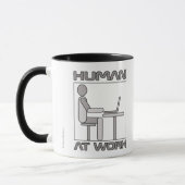 Drôle Office Humains Au Travail Mug (Gauche)