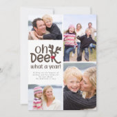 Drôle oh cerf quelle année Carte de vœux photo (Devant)