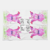 Drôle Oh Lard Rose Cochon Serviette de cuisine (Horizontal)