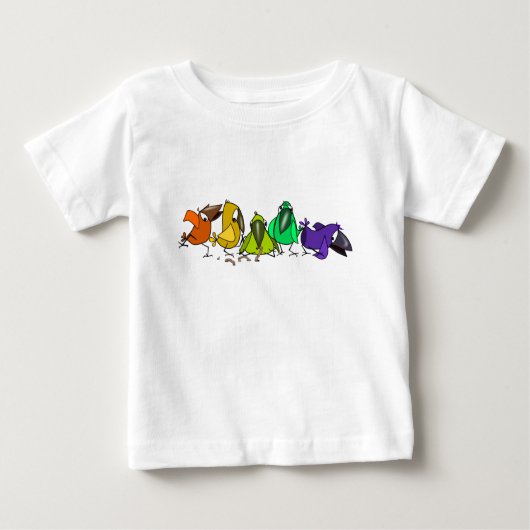 Drôle Oiseaux Bébé T-shirt Cadeau (Devant)