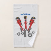 Drôle outil monstre de clé humour dessin animé (Serviette à main)