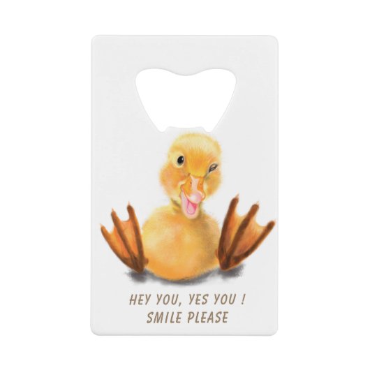 Drôle Ouverture de bouteille Happy Duck - Texte pe (Devant)