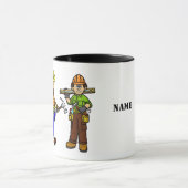 Drôle ouvriers du bâtiment nom Mug (Centre)