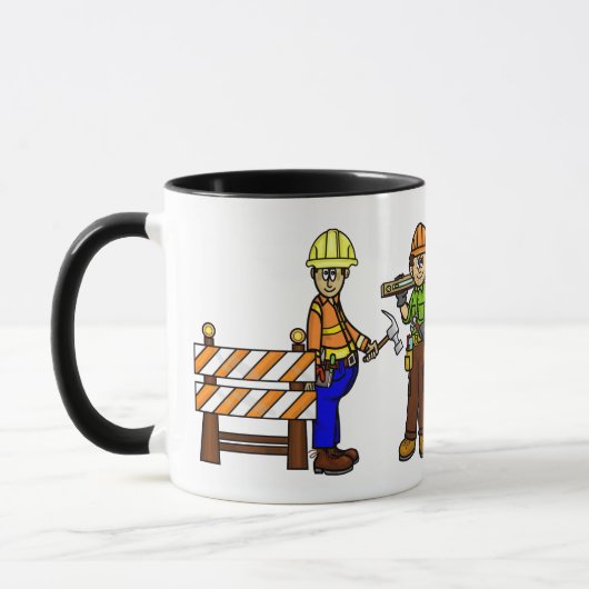 Drôle ouvriers du bâtiment nom Mug (Gauche)