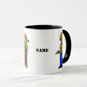 Drôle ouvriers du bâtiment nom Mug (Devant droit)