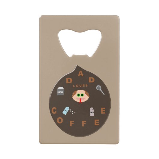 Drôle Papa Monster aime Café Bottle Ouvrir (Devant)