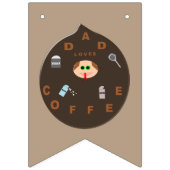 Drôle Papa Monster aime les drapeaux de Bunee Café (Deuxième drapeau)