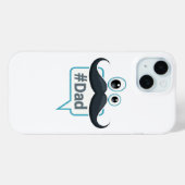 Drôle #Papa Mustache Eyes iPhone 15 Coque (Verso (horizontal))