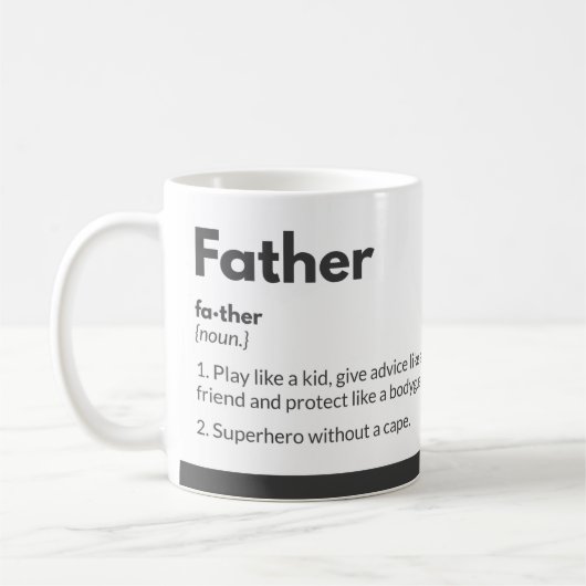 Drôle papa tasse Witty Typography Citation Superhe (Gauche)