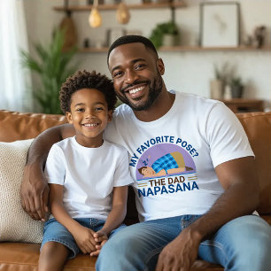 Drôle Papa Yoga Napasana T-shirt