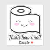 Drôle papier de toilette rouleau autocollants de m (Feuille)