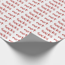 Drôle papier d'emballage xmas, cadeau pas chausset