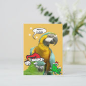 Drôle Parrot Joyeux X-Mas Carte postale (Debout devant)