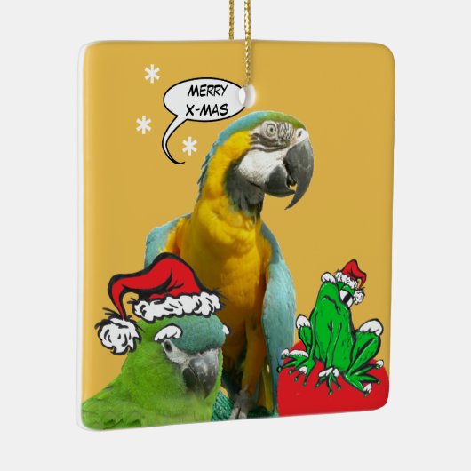 Drôle Parrot Parler Joyeux Ornement X-Mas (Droite)