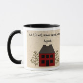 Drôle Pas à la maison Douce à la maison Mug (Gauche)